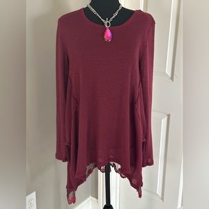 Altar’d State Maroon Tunic size Medium ♥️♥️